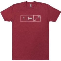 Eat, Sleep, Kite - Kiteboarding T-Shirt - Red