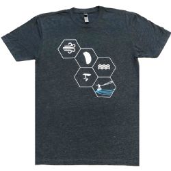 Foiler Elements- Kiteboarding T-Shirt - Charcoal