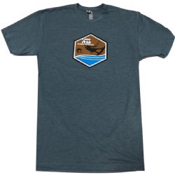 Kiteboarding.com Full Color Kiter Badge T-Shirt  Blue